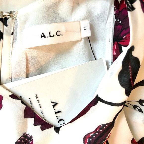 NWT A.L.C. Duran Floral Silk Top (size 0) - Picture 10 of 10